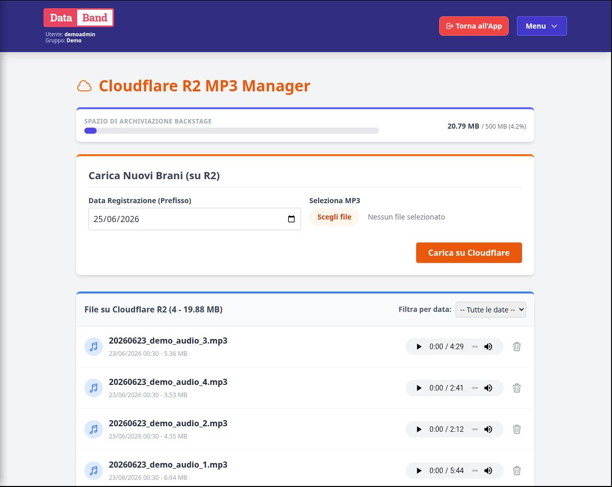 DataBand Interface Preview